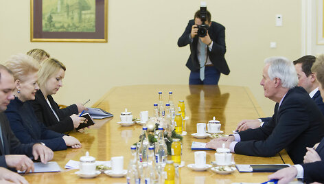 Dalia Grybauskaitė susitiko su Europos Sąjungos &bdquo;Brexit&ldquo; derybininku Micheliu Barnier.