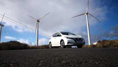 Elektromobilio „Nissan Leaf“ bandymai Tenerifėje