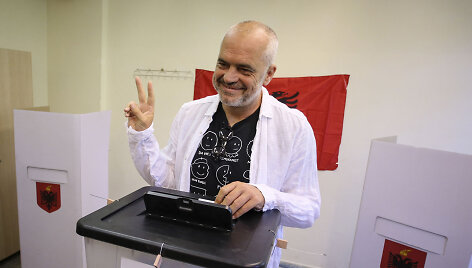 Albanijos socialistas premjeras Edi Rama 