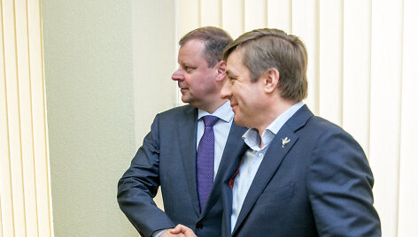 Saulius Skvernelis ir Ramūnas Karbauskis