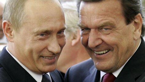 Vladimiras Putinas ir Gerhardas Schr&ouml;deris