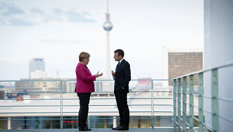 Angela Merkel ir Emmanuelis Macronas