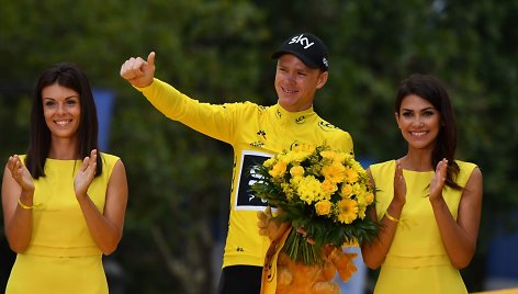 Chrisas Froome'as triumfavo „Tour de France“ dviračių lenktynėse.