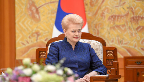 Prezidentė susitiko su Korėjos Respublikos Prezidentu Moon Jae-Inu