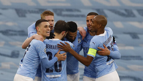&bdquo;Manchester City&ldquo; &scaron;venčia įvartį į PSG vartus