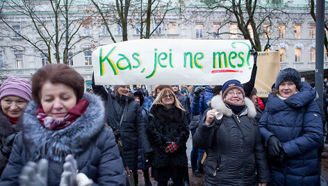 Masinė protesto akcija &bdquo;Paskutinis skambutis&ldquo;