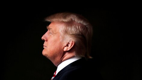 Donaldas Trumpas pozuoja portretui