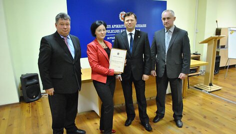 Apdovanojimų ceremonijos akimirka