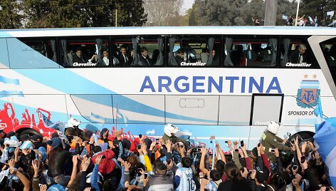 Argentinos futbolo rinktinė sugrįžo namo