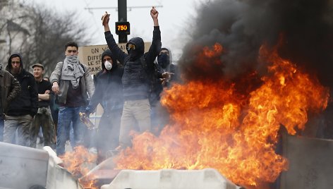 Protestai Nanto mieste Prancūzijoje
