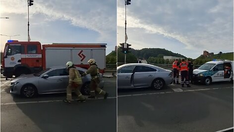 Ant Mindaugo tilto užmigo vairuotojas