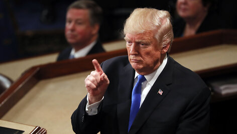 JAV prezidento Donaldo Trumpo  pirmasis metinis prane&scaron;imas