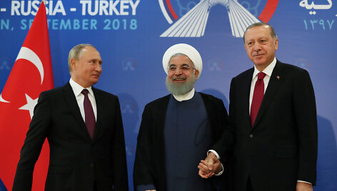Vladimiras Putinas, Hassanas Rouhani ir Recepas Tayyipas Erodganas