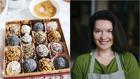 Renata Ničajienė ir jos gaminti džiovintų vaisių saldukai