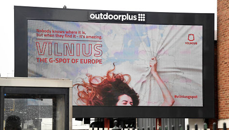 Reklama „Vilnius – The G-spot of Europe“ Londone