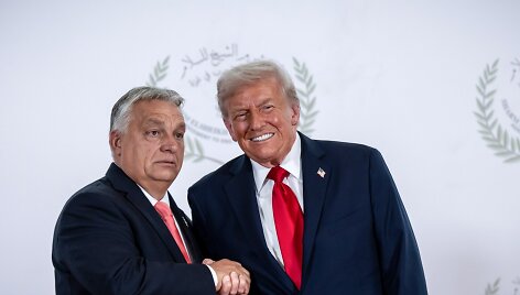 Viktoras Orbanas ir Donaldas Trumpas / Michael Kappeler / dpa/picture-alliance