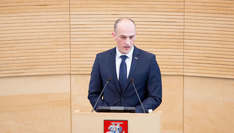 Kandidatas į STT vadovus Žydrūnas Bartkus prisistato Seimui