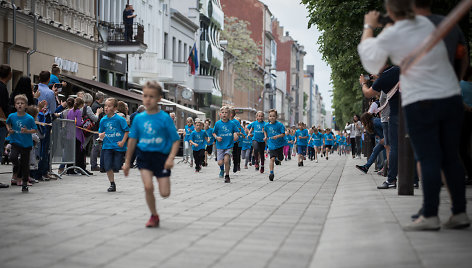 UNICEF vaikų bėgimo Kaune akimirka