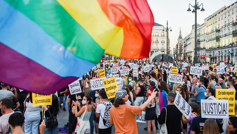 LGBT bendruomenės protestas Madride