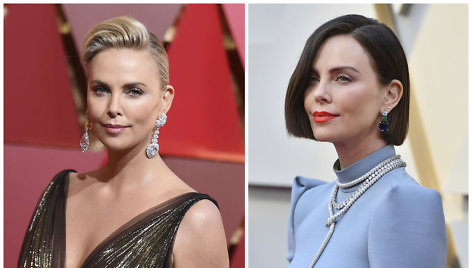 Charlize Theron nustebino ryškiais išvaizdos pokyčiais