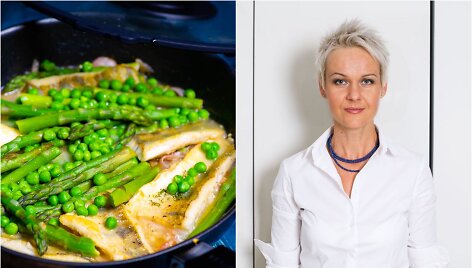 Nida Degutienė ir jos gamintas patiekalas