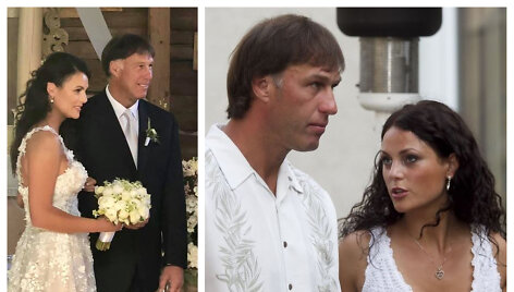 &Scaron;arūnas Marčiulionis ir Laura Mikelionytė