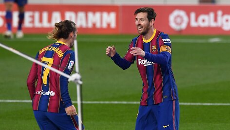 Antoine'as Griezmannas ir Lionelis Messi