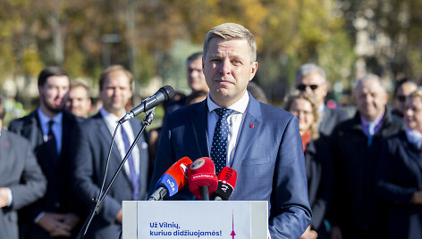 Remigijus &Scaron;ima&scaron;ius pristatė savo sprendimą antrą kartą kandidatuoti į Vilniaus mero postą