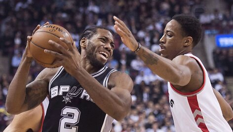 Kawhi Leonardas ir DeMaras DeRozanas
