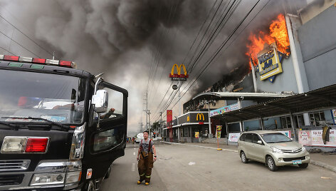 Gaisras Filipinų mieste Davao