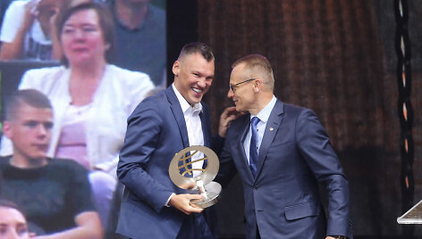 &Scaron;arūnas Jasikevičius ir Romualdas Brazauskas