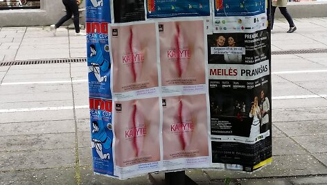 Spektaklio Katytė plakatai kai kuriems pasirodė &scaron;okiruojantys