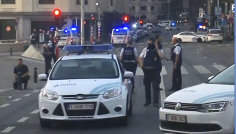 Belgijos policija &scaron;alia Centrinės Briuselio stoties