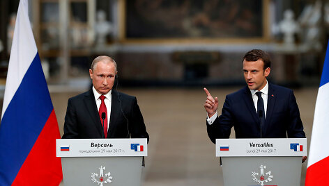 Vladimiras Putinas ir Emmanuelis Macronas