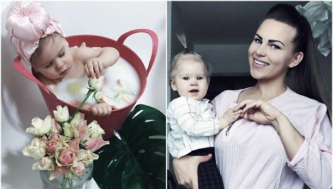 Augustė Piačiukonė su dukra 