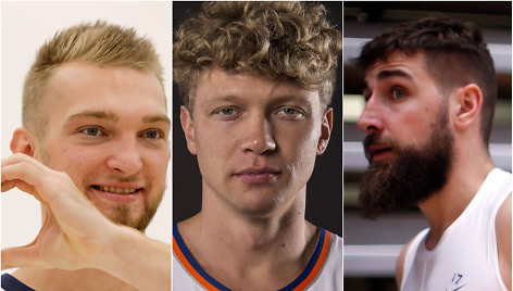 Domantas Sabonis, Mindaugas Kuzminskas ir Jonas Valančiūnas