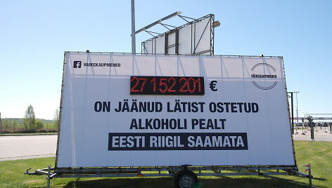 Akcizo praradimus skaičiuojantis stendas Estijoje