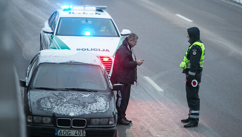 Rytinis kelių policijos reidas Vilniuje