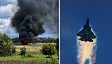 Sudužo naikintuvas Su-57