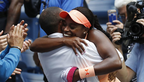 Sloane Stephens kartu su treneriu Kamau Murray