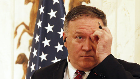 Mike'as Pompeo Varšuvoje