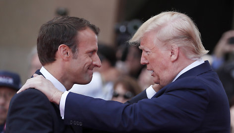 Emmanuelis Macronas ir Donaldas Trumpas