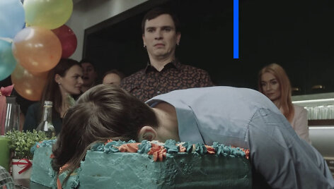 Filmo &bdquo;Vedybos, Skyrybos ir Barsukas&ldquo; akimirka 