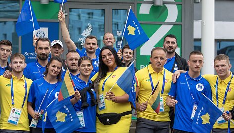 LIetuvos ir Kosovo sportininkai 