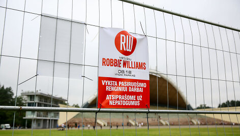 Pasiruo&scaron;imo darbai prie&scaron; Robbie Williamso koncertą Vingio parke