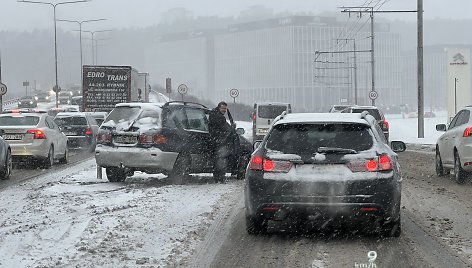 Tirpstantis sniegas Vilniuje užtvenkė ežerus