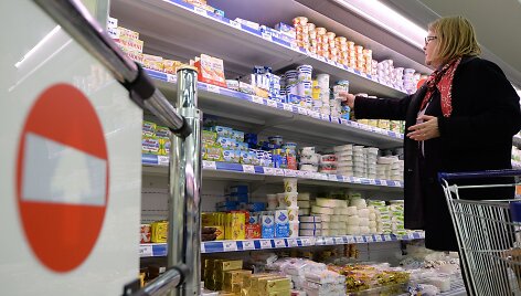 Lietuvi&scaron;ki pieno produktai Rusijos parduotuvėje