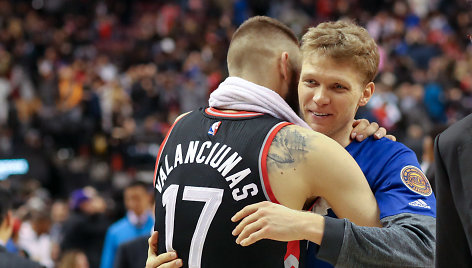 Jonas Valančiūnas ir Mindaugas Kuzminskas