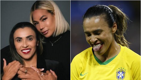 Legendinė futbolininkė Marta susižadėjo su komandos drauge Toni Pressley