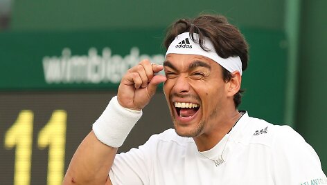 Fabio Fognini Vimbldone nužygiavo iki trečio rato